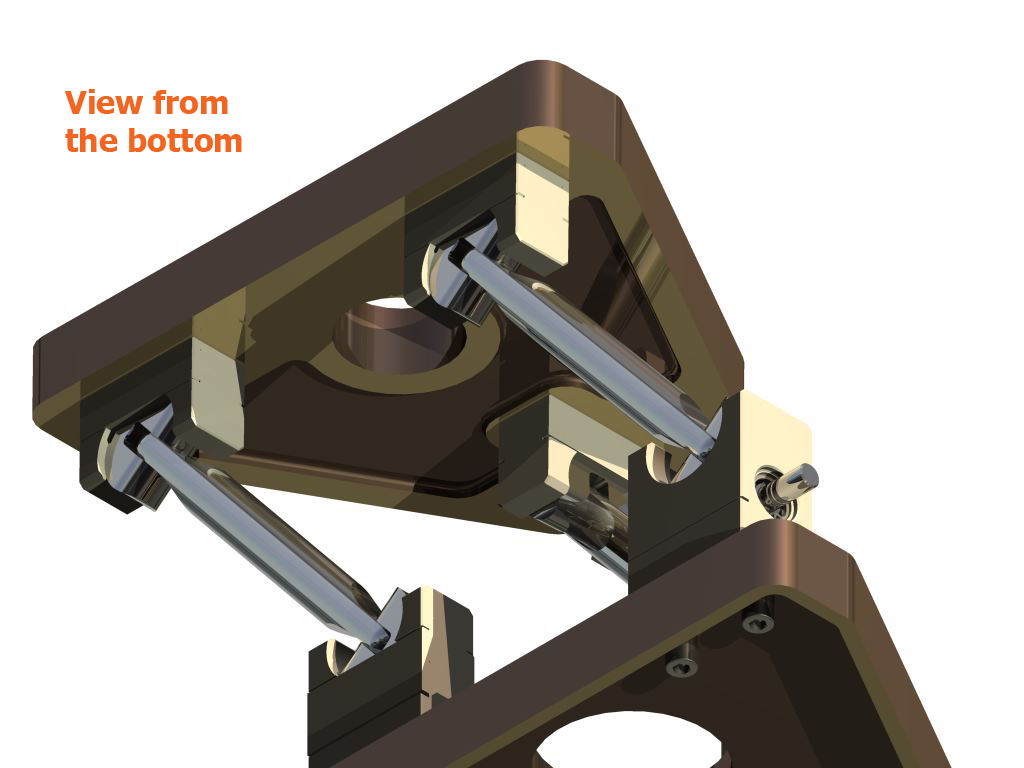 蜗轮蜗杆并联运动机构三维建模图纸 INVENTOR设计 附IGS格式